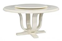 Round Birch Wood Dining Table